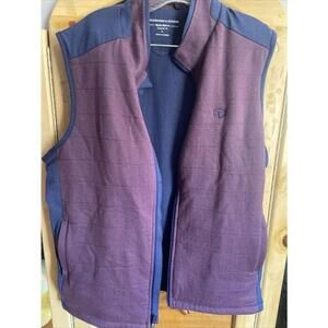 Holderness & Bourne Vest Jacket The Perry Bordeaux Herringbone Sz Large